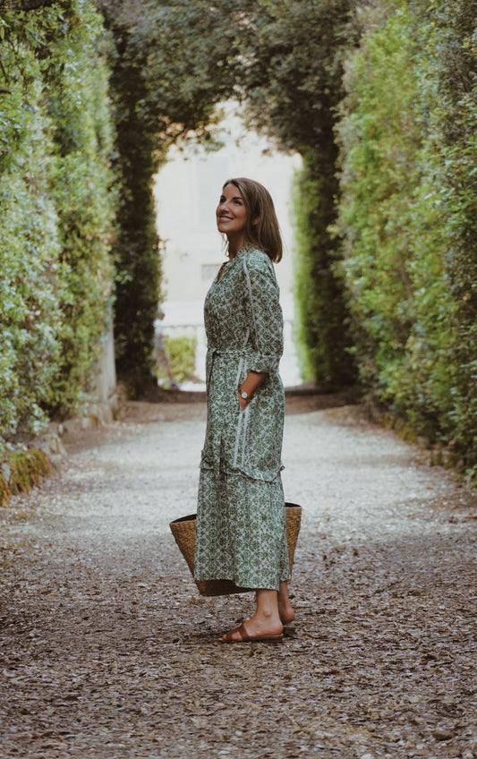 GREEN THISTLE FLORENCE MAXI DRESS