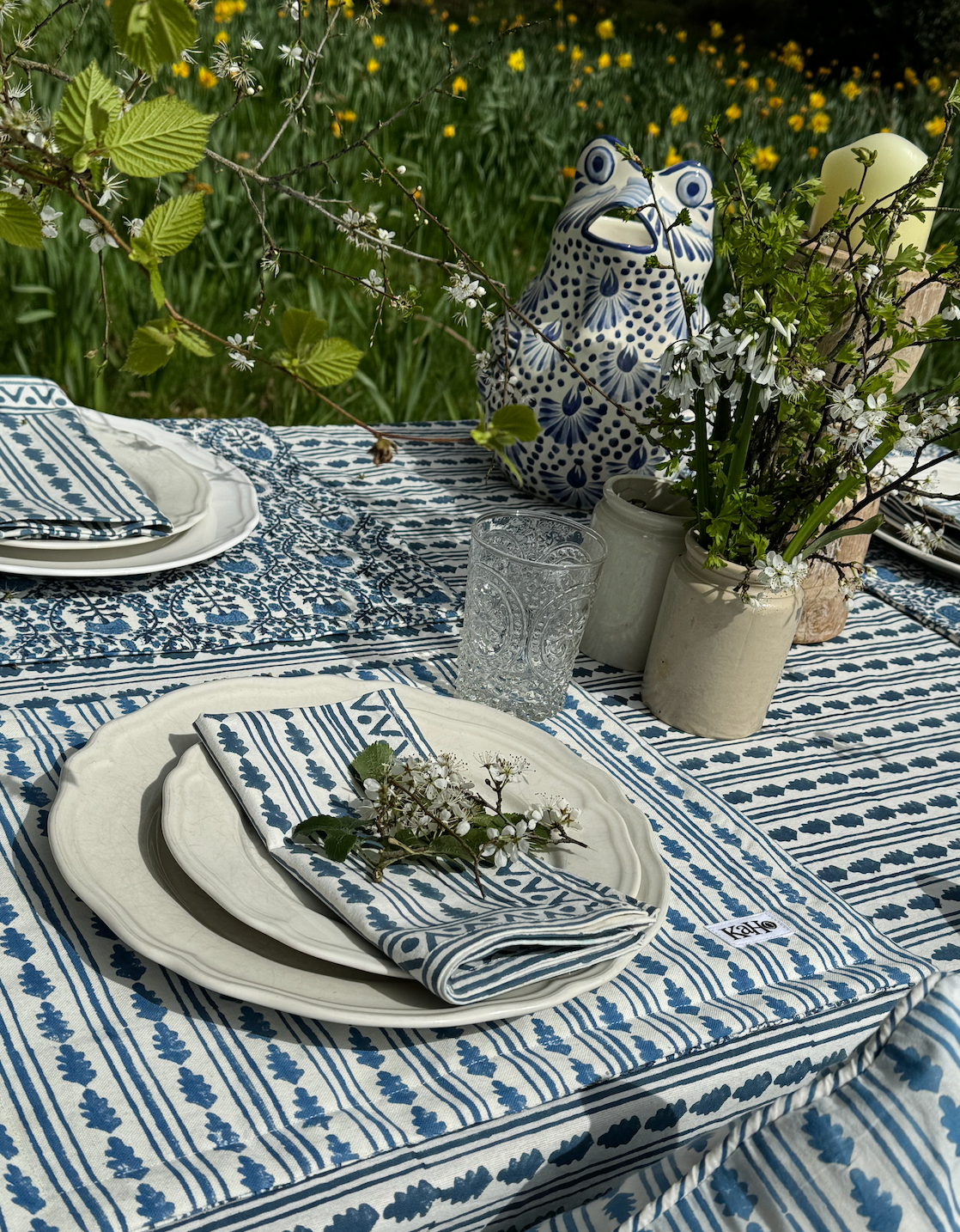 BLUE KAHO STRIPE NAPKINS